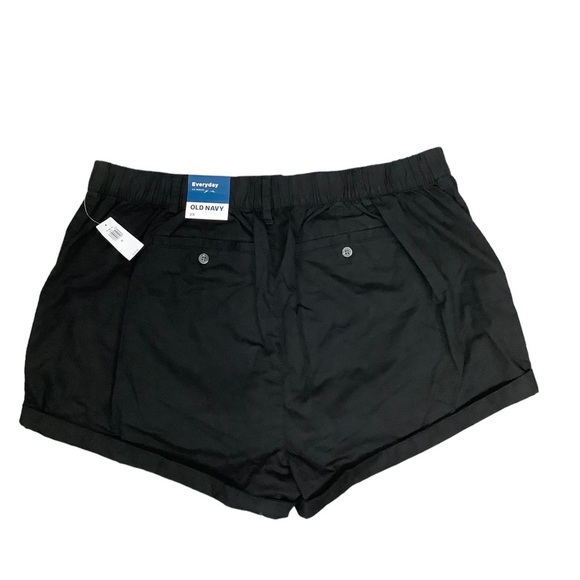 Women's Old Navy 2X 20 - 22 Shorts Chino Khakis Black Everyday Stretch NWT - Picture 4 of 9